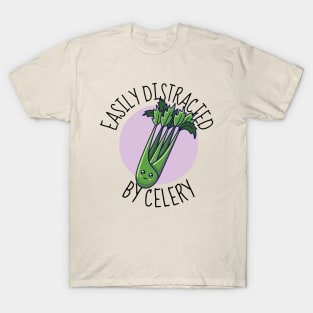 Easily Distracted By Celery Funny T-Shirt